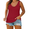 thumbnail image 3 of JYnXIANTI Sleeveless Tank Tops for Women Scoop Neck Ribbed Knit T-Shirt Summer Comfortable Basic Tee Shirts Thin Clothes, 3 of 6