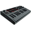 AKAI Professional MPK Mini MK3 - 25 Key USB MIDI Keyboard Controller With 8 Backlit Drum Pads, 8 Knobs and Music Production Software Included (Grey)