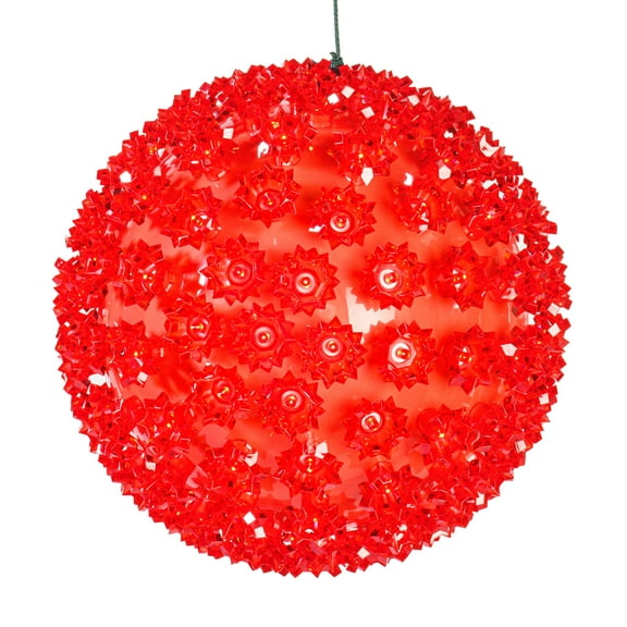 Vickerman 10" Starlight Sphere Christmas Ornament with 150 Red Wide Angle LED Lights