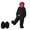Red, variant on Faraee Kids Adults Funny Big Mouth Monster Footed Onesie Soft Plush Cartoon Jumpsuit with Shoes Silly Fleece Hooded Halloween Outfit