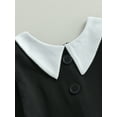 thumbnail image 6 of Kids Girls Black Halloween Dresses Long SleevePeter Pan Collar A-line Princess Dress, 6 of 8