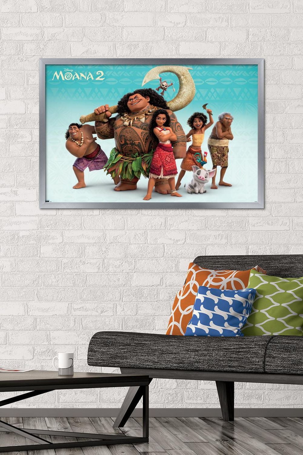 Disney Moana 2 - Group Wall Poster, 14.725" x 22.375" Framed