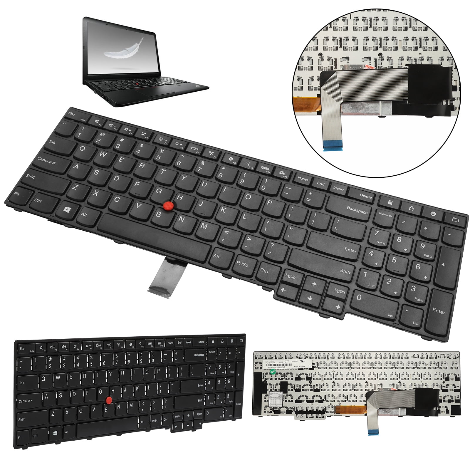 Replacement Keyboard for Lenovo ThinkPad Edge E531 E540 W540 W541 W550  W550S T540 T540P T550 L540 Series Laptop Without Backlit US Layout -  