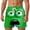 22-Green, variant on ibiyuan Men Swim Trunks 5 Inch Funny Cartoon Face Print Quickdry Running Board Shorts Drawstring Waist Mens Bathing Suits Surf Swimwear