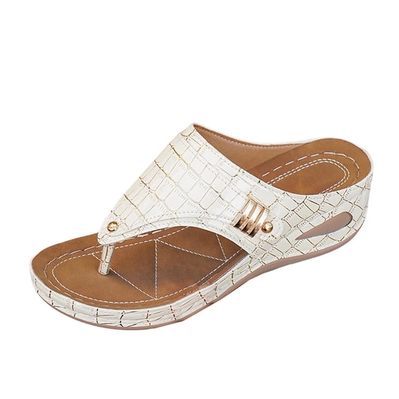 Wensltd Women's Wedge Sandals Casual Outdoor Wear Comfortable Stylish Design Lightweight Chunky Sole Sandals for Summer