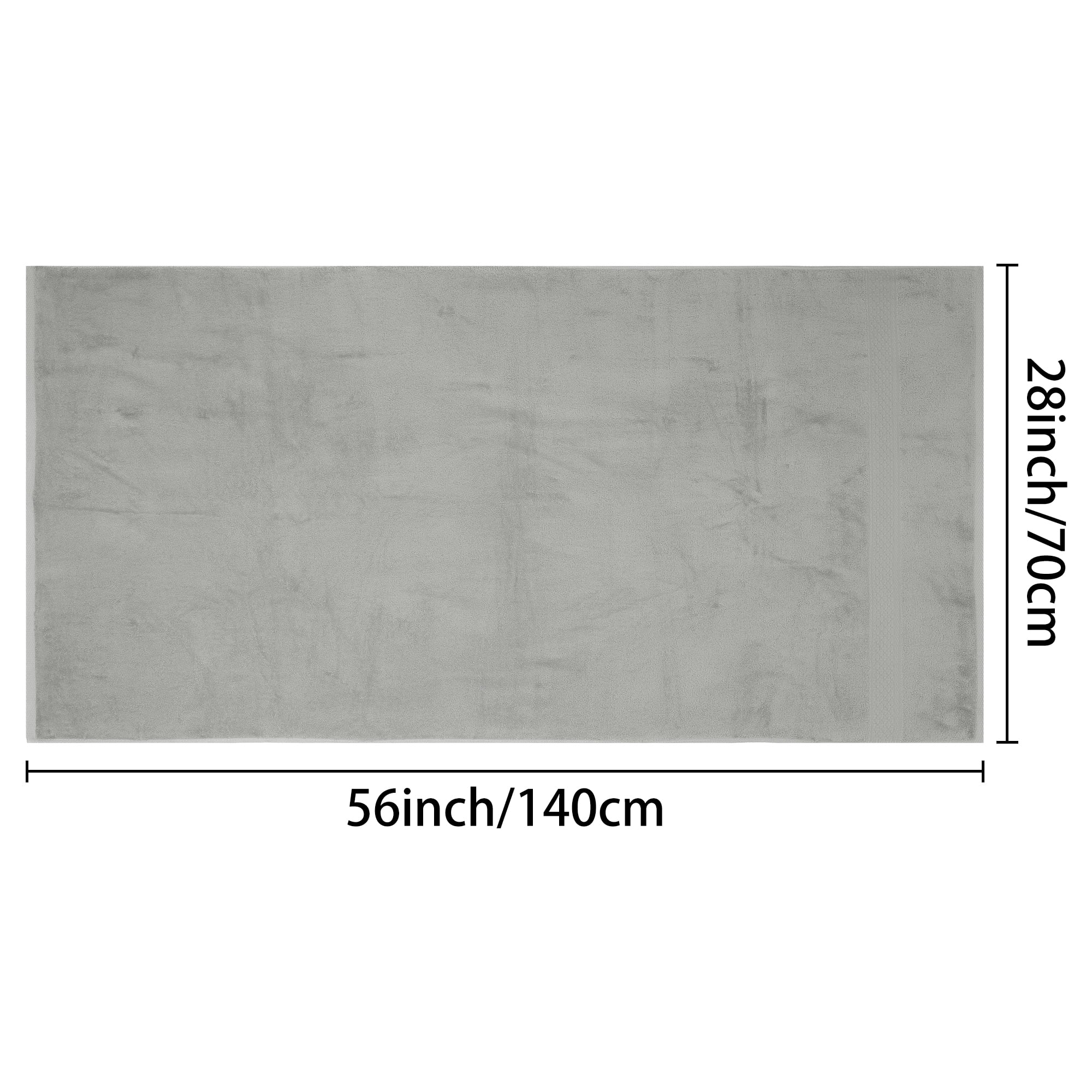 REGALWOVEN Cotton Luxury Towels, 2 Pack Bath Towel Set, Ultra Soft Absorbent Quickdry Large Towels for Bathroom Grey 28' x 56'
