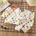 thumbnail image 2 of UAYOTSE Baby Boys Girls Soft Pajama Set 3 6 12 18 Months 2T 3T 4T 5T fit Pjs Breathable Underwear Home Clothes Long Sleeve Size 18-24 Months, 2 of 6