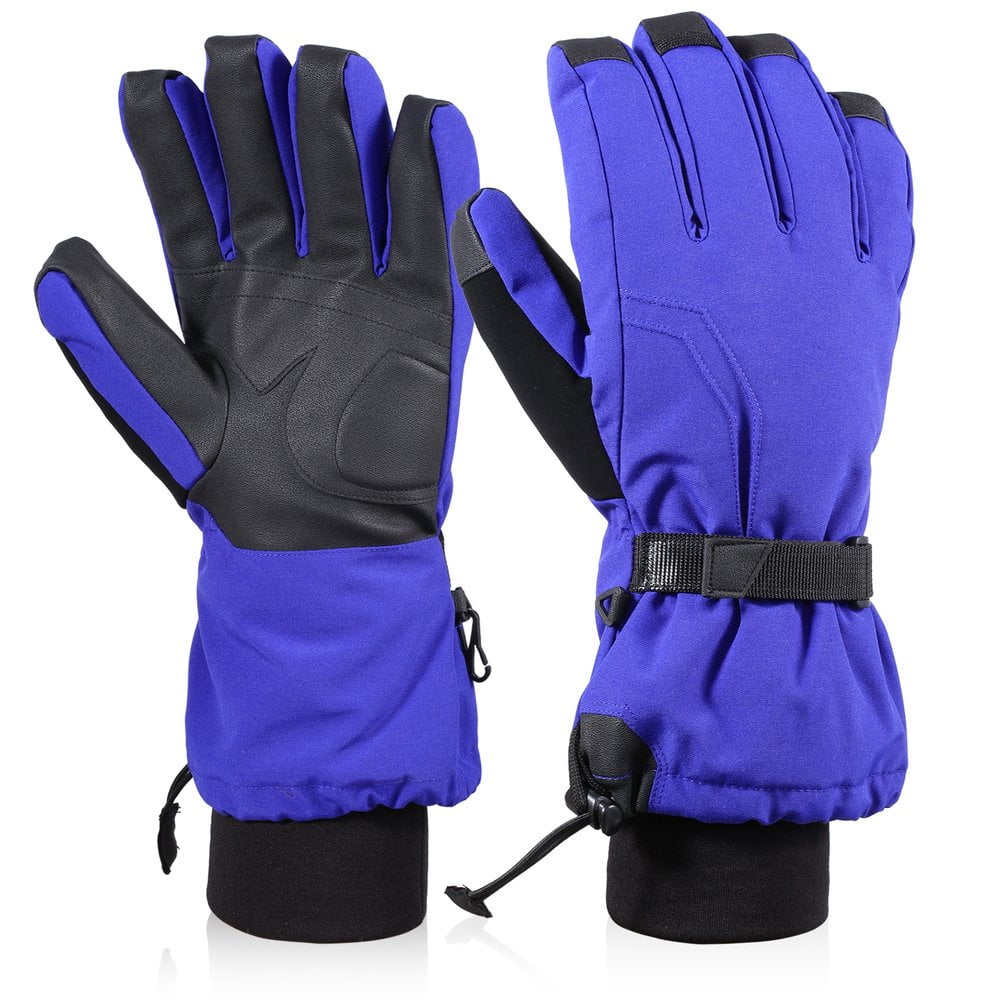 Ladies Ski Gloves with Thinsulate Fleece Lining Grippers on Palm and Fingers 