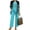 Cyan #3, variant on KDDYLITQ Womens Summer Outfits 3 Piece Open Front Long Sleeve Floral Jacket Matching Straight Leg Pant Vocation Casual Lounge Sets with Pockets Beige M
