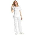 thumbnail image 2 of Adar Medical Women's Scoop Neck Smocked Solid Scrub Top, 2 of 5