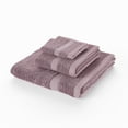 thumbnail image 3 of Beautiful by Drew Barrymore 6-Piece Dobby Bath Towel Set, Soft 100% Cotton, Rose Pink, 3 of 5