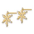 thumbnail image 2 of 14K Yellow Gold Madi K CZ Children's Snowflake Post Earrings, 2 of 2