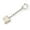 White, variant on White Light Up Button Keychain Stress Relief Toy Press And Release Decompression Tool With Light