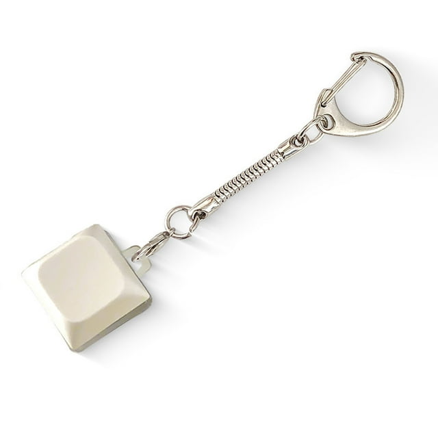 White Relieve Stress Toy With Illuminated Button Play With A Keychain Press And Release Pressure With A Stress Relieving Tool