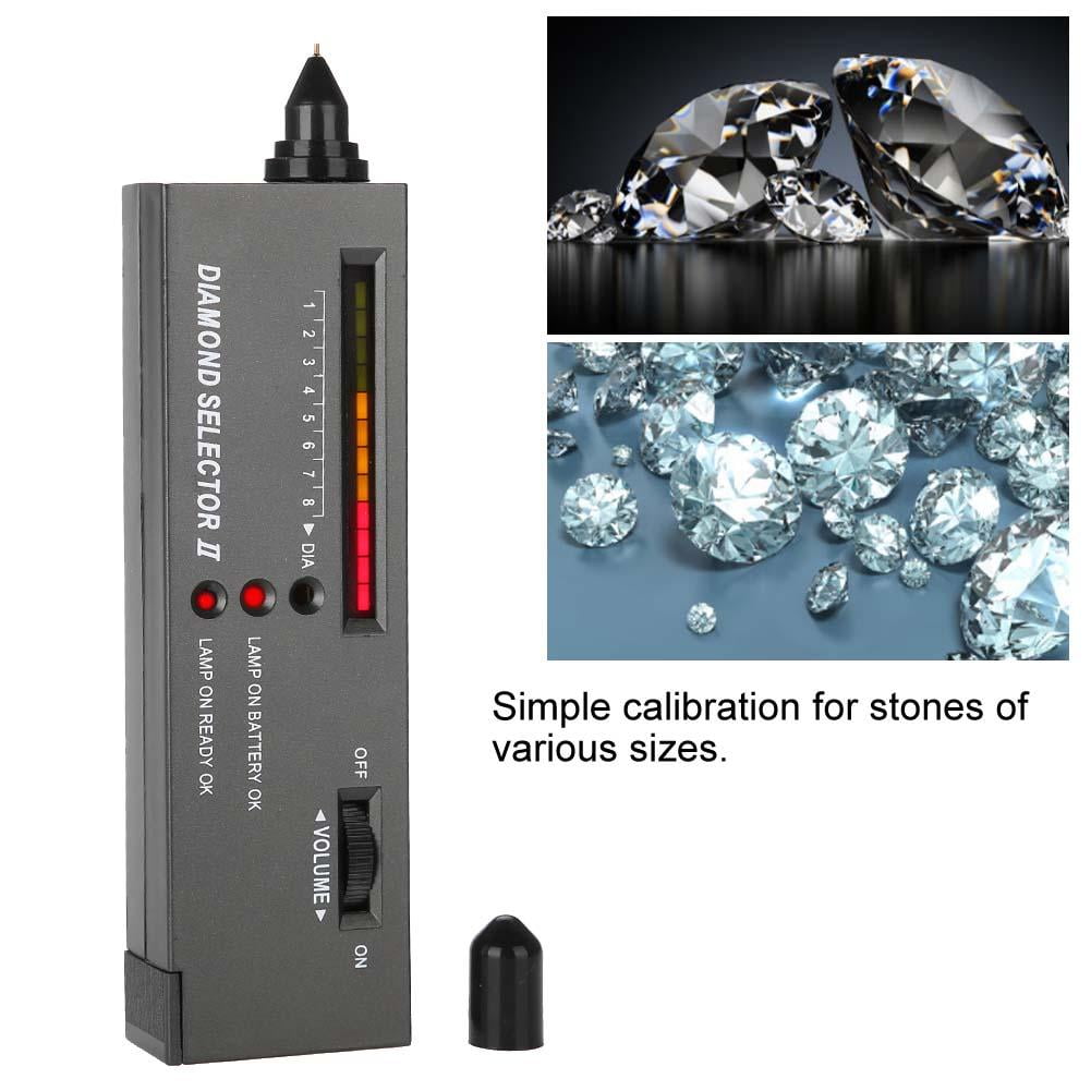 6.3 x 1.57 x 0.83 inch Plastic Diamond Tester Portable LED Audio Diamond Tester Gem Gemstone Selector Precision Tool for Jewelry Gemstone Diamond Jewelry Tool 