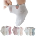 thumbnail image 5 of PEACNNG 3Pairs/lot Summer Spring New Baby Socks Cotton Animal Socks strawberry Cute Cool Thin Kids Socks Mesh Colorful Children Socks, 5 of 5