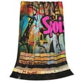 thumbnail image 2 of Balery Graffiti Lamp Urban Scene Manta de Felpa Suave y Acogedora – Cobija de Franela Aterciopelada para Cama, Lavable y Cálida para Sofá, Mascotas, Transpirable-80"x60", 2 of 7