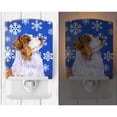 thumbnail image 2 of Caroline's Treasures LH9273CNL Australian Shepherd Winter Snowflakes Holiday Ceramic Night Light, 6x4x3", multicolor, 2 of 2