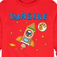 thumbnail image 3 of Pete The Cat - Imagine Space Rocket - Toddler And Youth Long Sleeve Graphic T-Shirt, 3 of 6