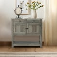 thumbnail image 2 of LuxenHome 35.43" Wide Server 2-Drawer 2-Door Buffet Storage Cabinet, 2 of 6