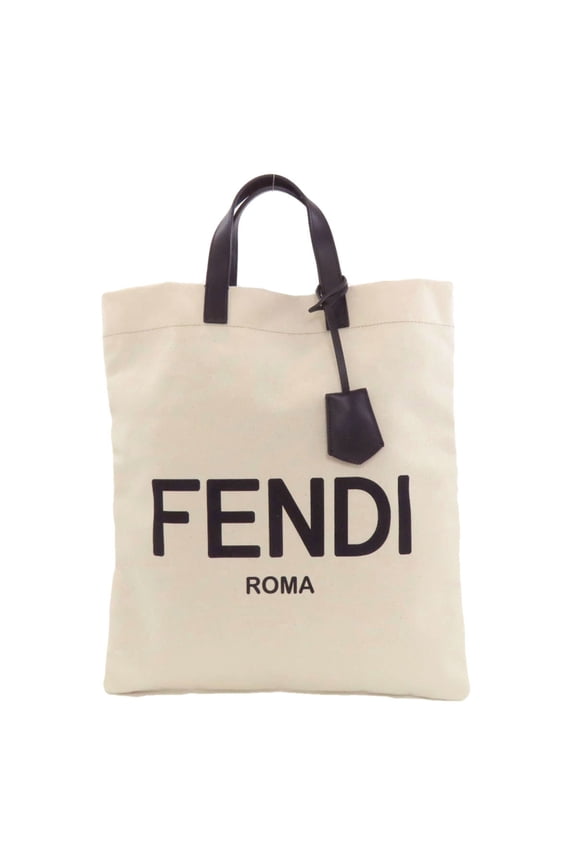 Pre-Owned Fendi logo handbag canvas women's FENDI (Good)