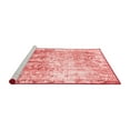 thumbnail image 2 of Ahgly Company Machine Washable Indoor Square Abstract Red Modern Area Rugs, 4' Square, 2 of 4