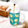 thumbnail image 3 of Disketp Lemon Blue Large Coffee Mug with Handle Tea Cup Novelty Coffee Cup for Men Women Office Work, 3 of 6