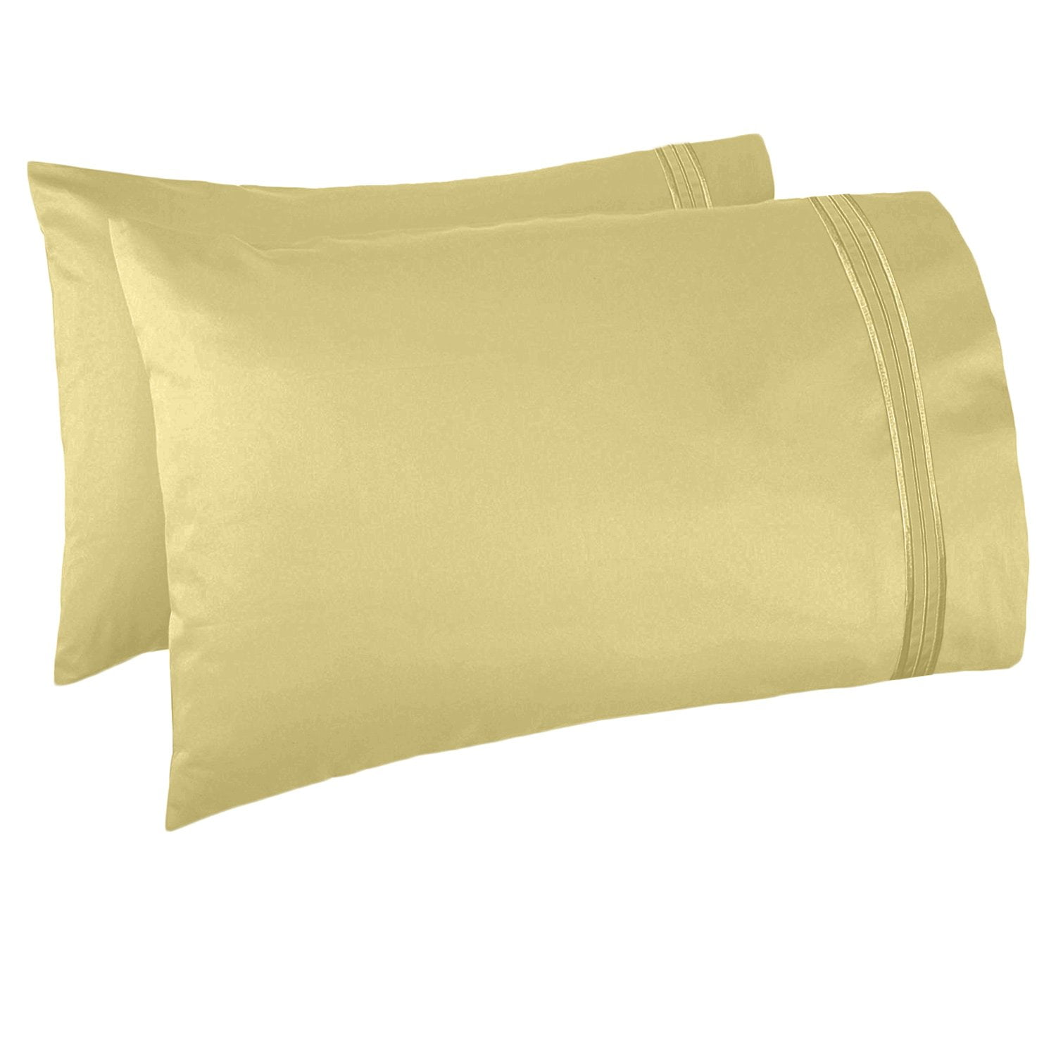 Clara Clark Premier 1800 Collection Bed Sheet Set with Extra Pillowcases Wrinkle, Fade & Stain Resistant, King, Mellow Yellow