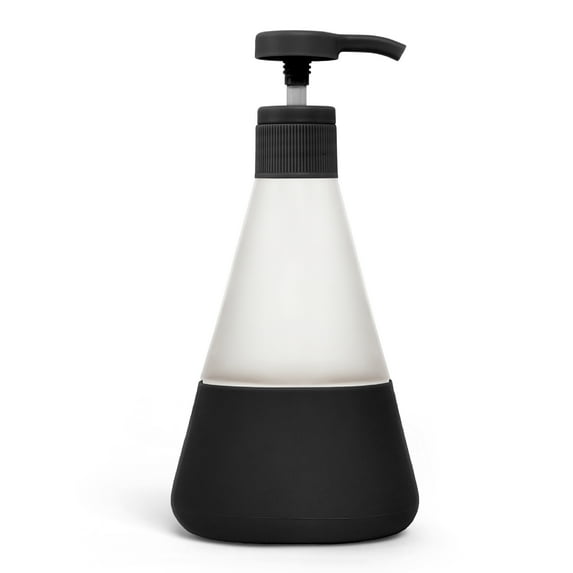 Cleancult Liquid Hand Soap Glass Dispenser, Shatter Resistant, Matte Black, 12 oz