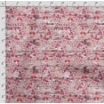 thumbnail image 4 of Soimoi Floral Print,Cotton Cambric, Quilting Fabric Sold by The Yard 42 Inch Wide, Medium Weight Cotton Fabric, SewingSupplies, Red, 4 of 5
