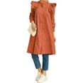 thumbnail image 1 of ZANZEA Women Solid Color Button Down Puff Long Sleeves Muslim Casual Blouse, 1 of 11