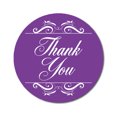 thumbnail image 1 of Darling Souvenir Round 1.6 Inches Swirl Border Thank You Purple Stickers Non Customized Gift-45 Pcs, 1 of 4