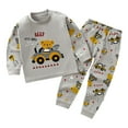 thumbnail image 4 of Futezty Toddler Boys Girls Clothes Fall Winter Outfit Sets, Baby Boy Girl Long Sleeve Round Neck Car Pattern Elastic Waistband 1T 2T 3T 4T 5T 3PCS Everyday, 4 of 4