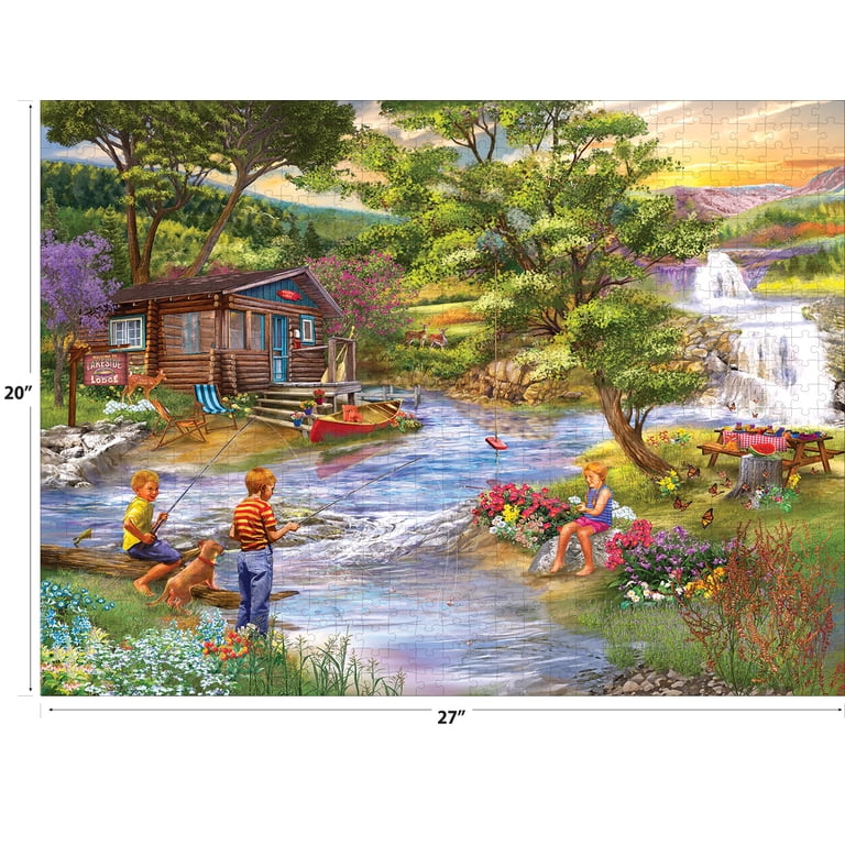 Cra-Z-Art Kodak 1000-Piece Fishing by the Banks Jigsaw Puzzle