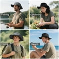 thumbnail image 6 of OZERO Sun Hat for Men Women: Fishing Hat Wide Brim Bucket Boonie Hats UV Protection for Summer Beach Hiking Safari Travel, 6 of 7