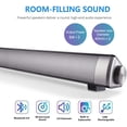 thumbnail image 3 of Barra de sonido, TOPROAD Soundbar con cable y altavoz Bluetooth 5.0 inalámbrico, micrófono incorporado, para teléfono móvil/tableta/proyector y compatible con TV con salida AUX/RCA, 3 of 3