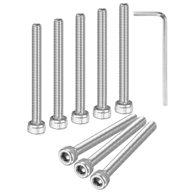 Uxcell 30-Pack M3 x 30mm Hex Socket Head Cap Screws Bolts, 304 Stainless Steel Machine Bolt Full Thread Precision Fasteners