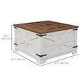 thumbnail image 3 of HOMCOM Coffee Table with Flip Top Hidden Storage, White, 3 of 10