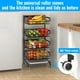 thumbnail image 2 of Carritos de cocina de 4 niveles con ruedas de metal ajustables de gran capacidad para frutas, 2 of 8