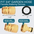 thumbnail image 2 of Us 3/4" Garden Hose Quick Connect Water Hose Fit Brass Female Male Connector Lot, 2 of 6