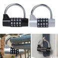 thumbnail image 3 of Resettable 4-Digit Combination Lock for Gym Locker, Outdoor, Fence, Gazebo, Garage Door (Blue), 3 of 4