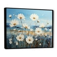 thumbnail image 2 of Designart "Mums landscape Pointillism Dot II" Floral Floater Framed Canvas Wall Art, 2 of 7