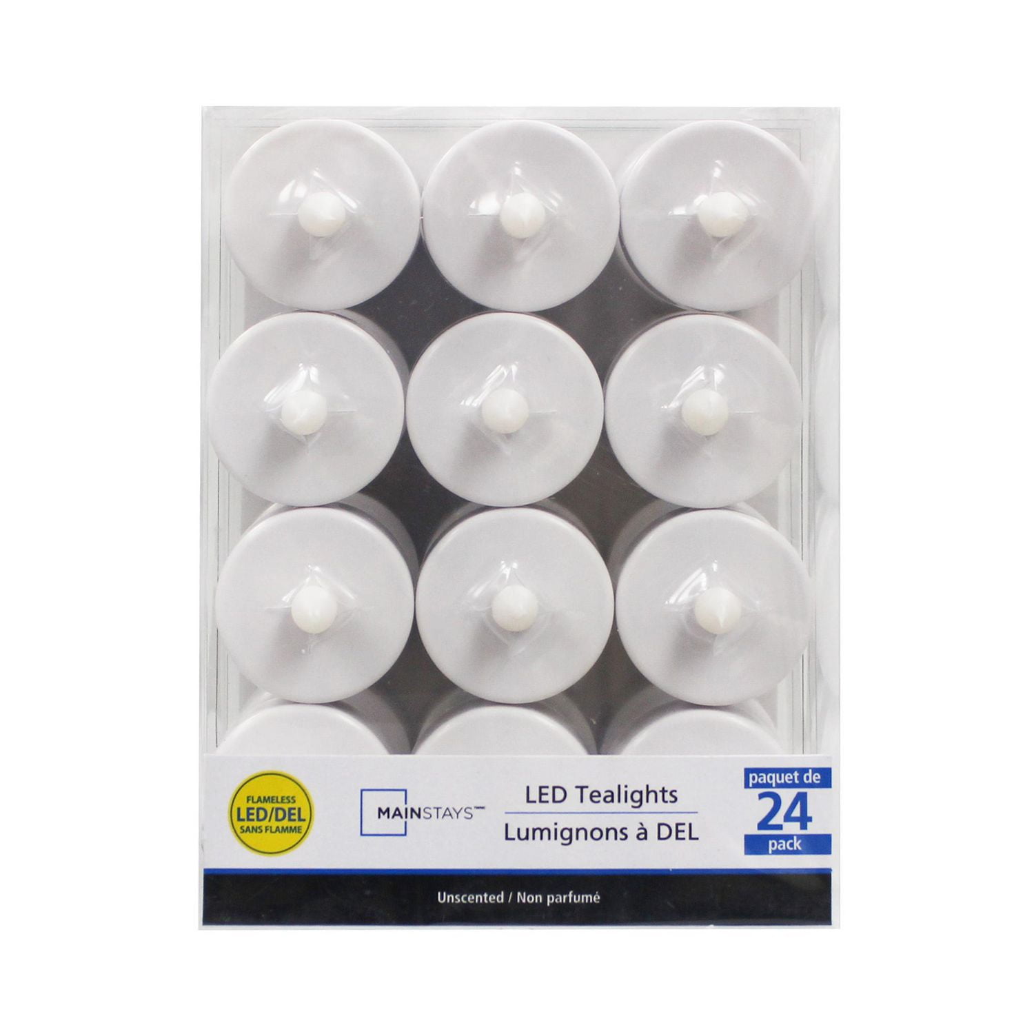 Mainstays 24PK LED Tealights, Pack of 24