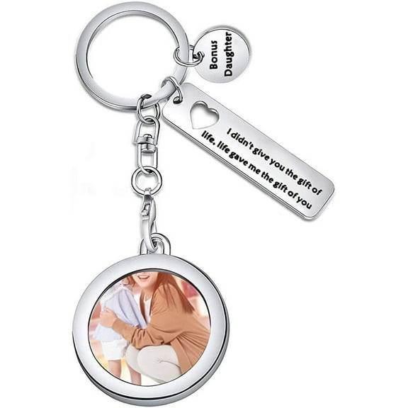 Zuo Bao Stepdaughter Gifts Daughter in Law Keychain I Didn't Give You The Gift of Life Life Gave Me The Gift of You(Photo K)