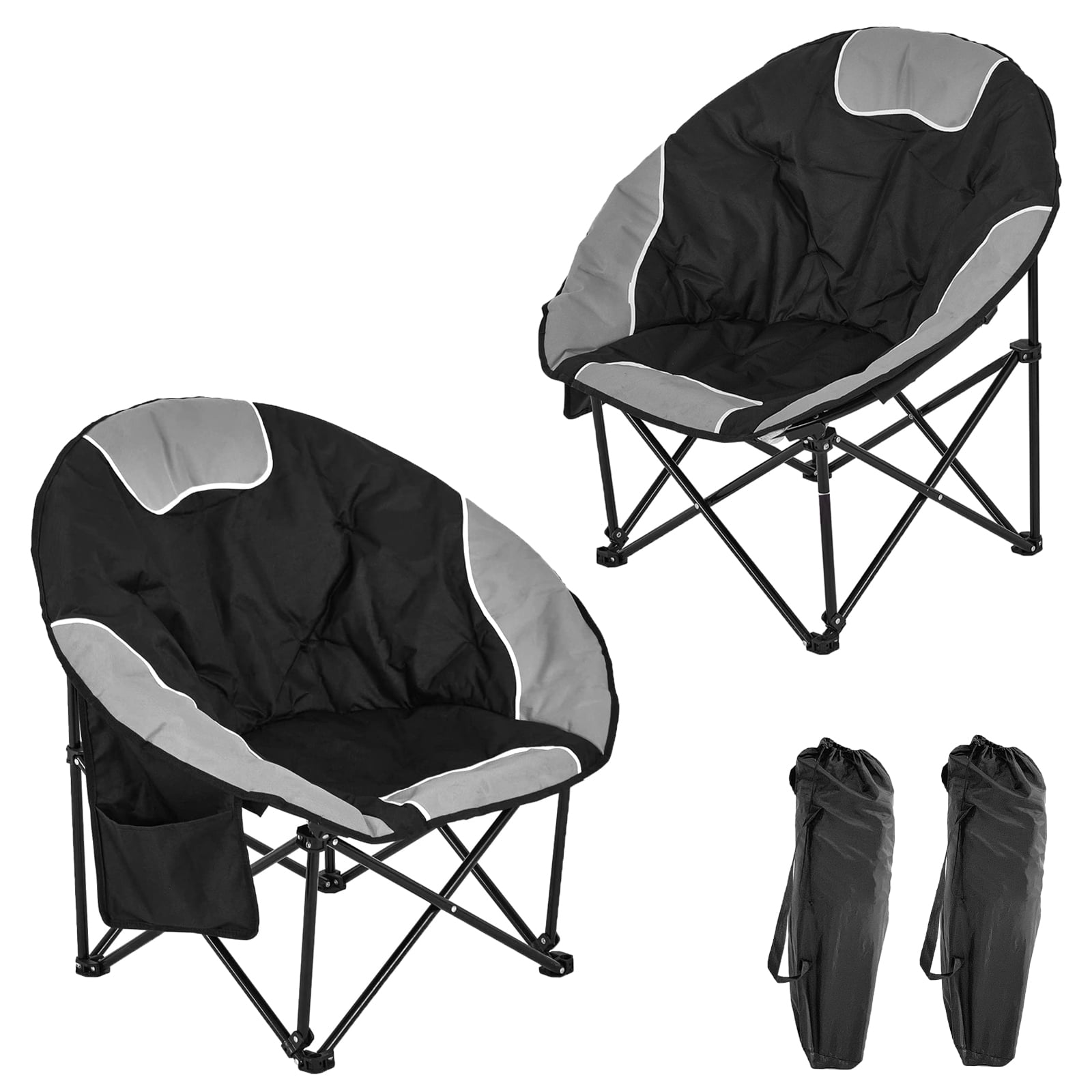 BIGTREE Oversized Moon Chair Folding Camping Chair Round Portable