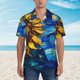 thumbnail image 2 of Balery Sunflower Starry Night Vibes Camisas hawaianas de manga corta para hombre, camisas playeras de corte holgado, camisas de vacaciones con botones,Large, 2 of 7