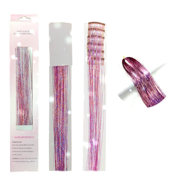 Sparkling Glitter Sparkle Hair Extensions With Tinsel, Clip In Bling, And  False Strands From Guaye, $20.91