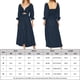 thumbnail image 2 of Vestido De Manga Farol Señoras una línea vestido elegante Chic plisado vestido Casual fiesta de noche vestidos largos Cgtredaw Azul Marino M Azul Marino para Mujer, 2 of 8
