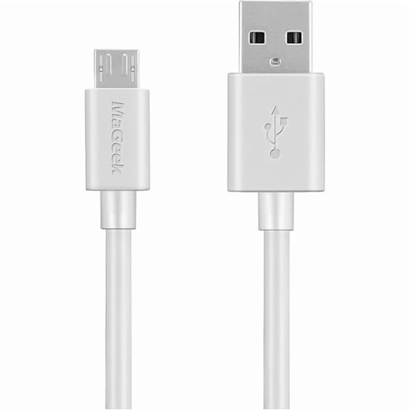 LujingZ ® 10ft / 3.0m Premium Extra Long Micro USB to USB Cable High Speed USB 2.0 A Male to Micro B for Samsung, HTC, Sony, Motorola, LG, Google, Nokia and More (White)