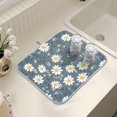 thumbnail image 7 of Ryvnso Daisy Floral Dish Drying Mat for Kitchen Countertop 18x24 Large Dish Pad Drainer Rack Dish Sink Mats, 7 of 7